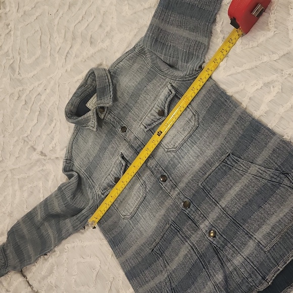 Current/ElliottThe Patch Pocket Workman Shirt, Dreamer Stripe size 2! - Picture 8 of 11